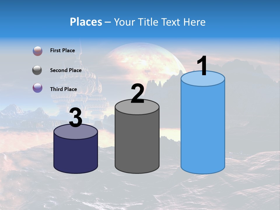 Castle White Lunar PowerPoint Template