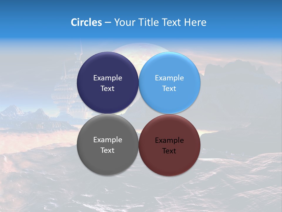 Castle White Lunar PowerPoint Template