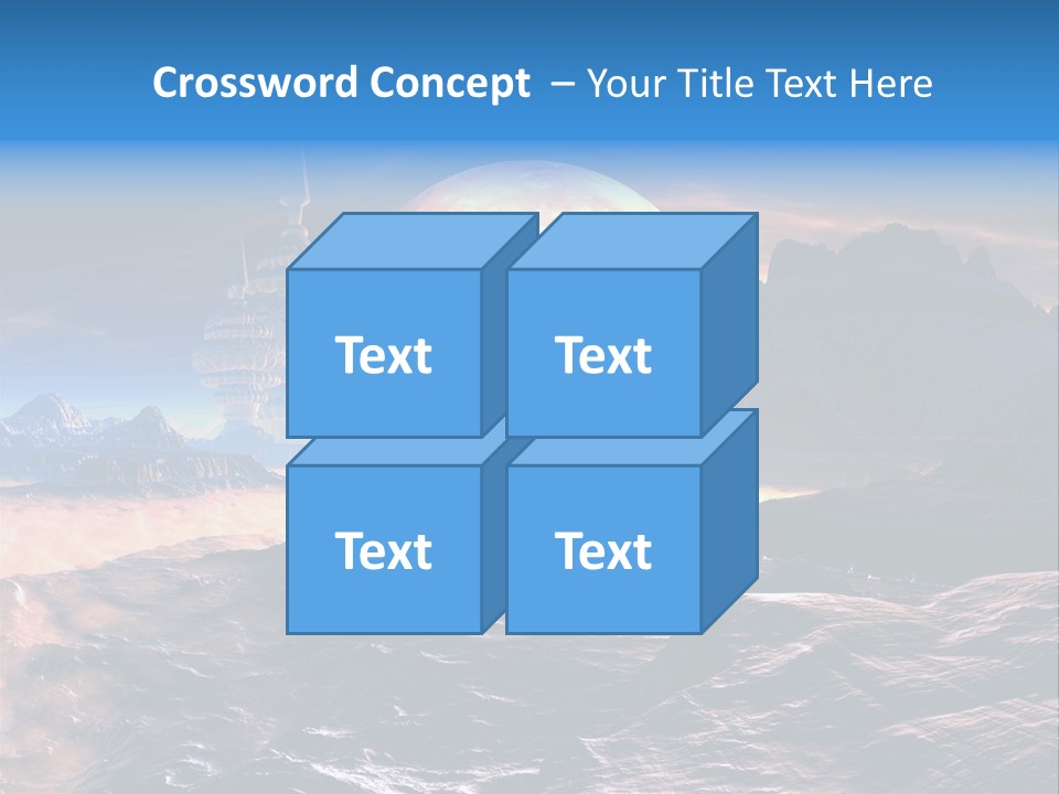 Castle White Lunar PowerPoint Template