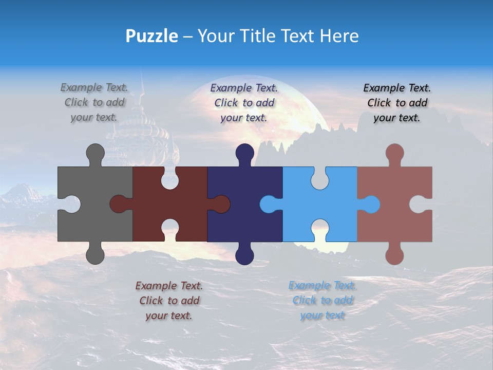 Castle White Lunar PowerPoint Template