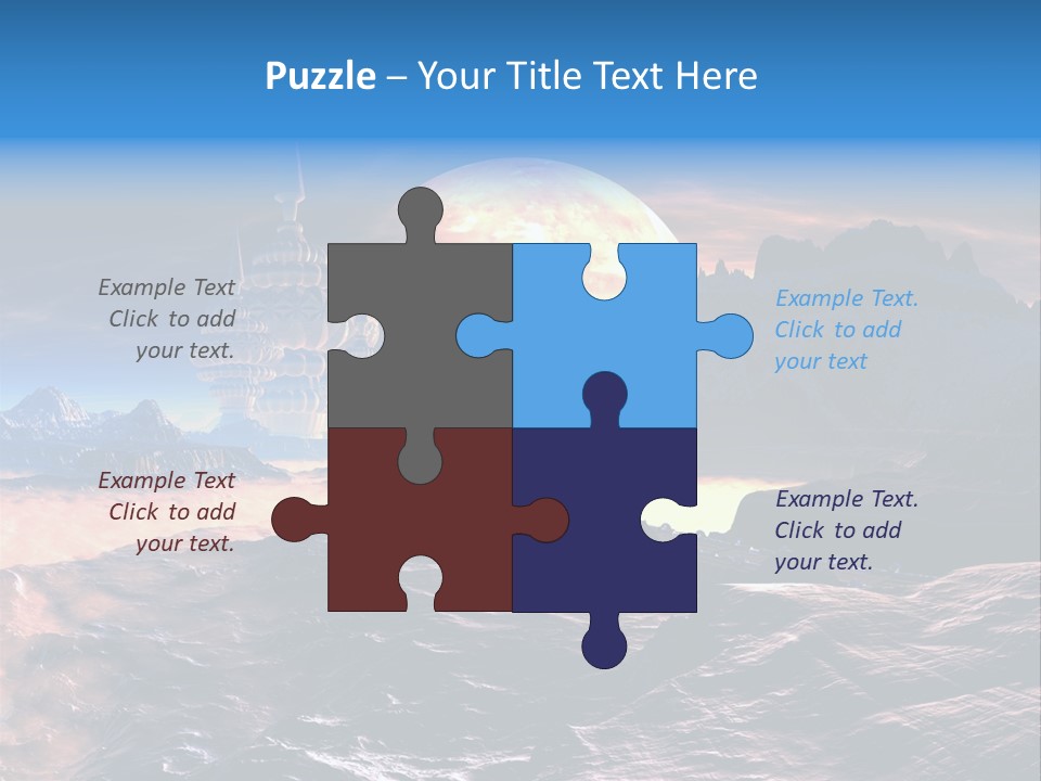 Castle White Lunar PowerPoint Template