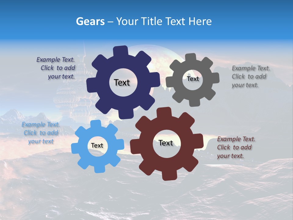 Castle White Lunar PowerPoint Template