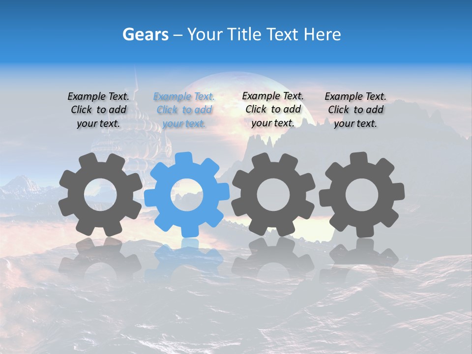 Castle White Lunar PowerPoint Template