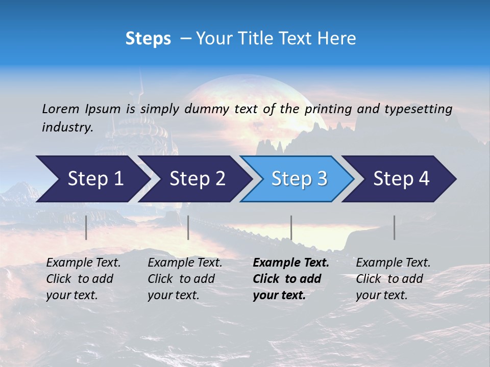 Castle White Lunar PowerPoint Template