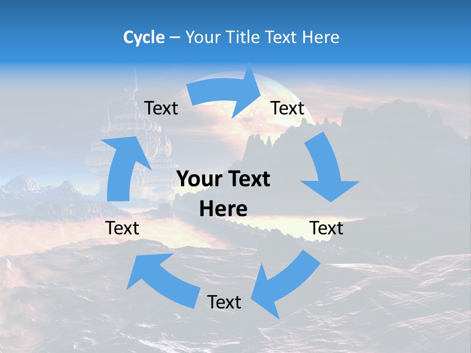 Castle White Lunar PowerPoint Template