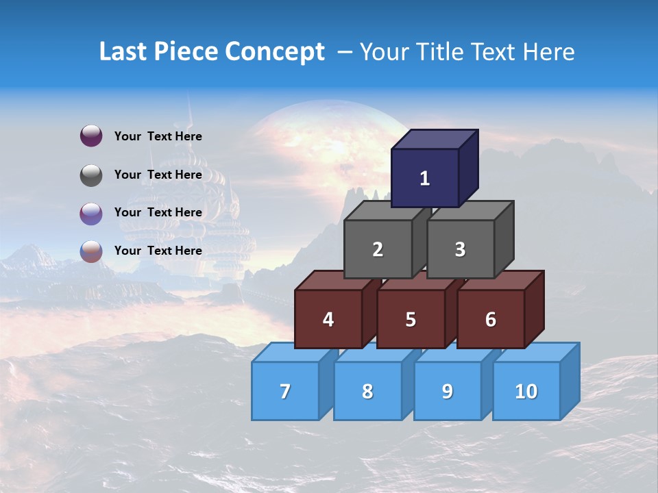 Castle White Lunar PowerPoint Template