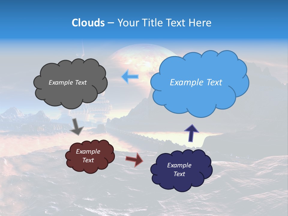 Castle White Lunar PowerPoint Template