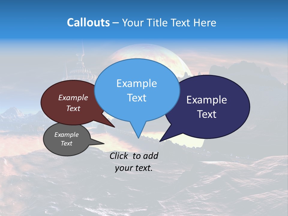 Castle White Lunar PowerPoint Template