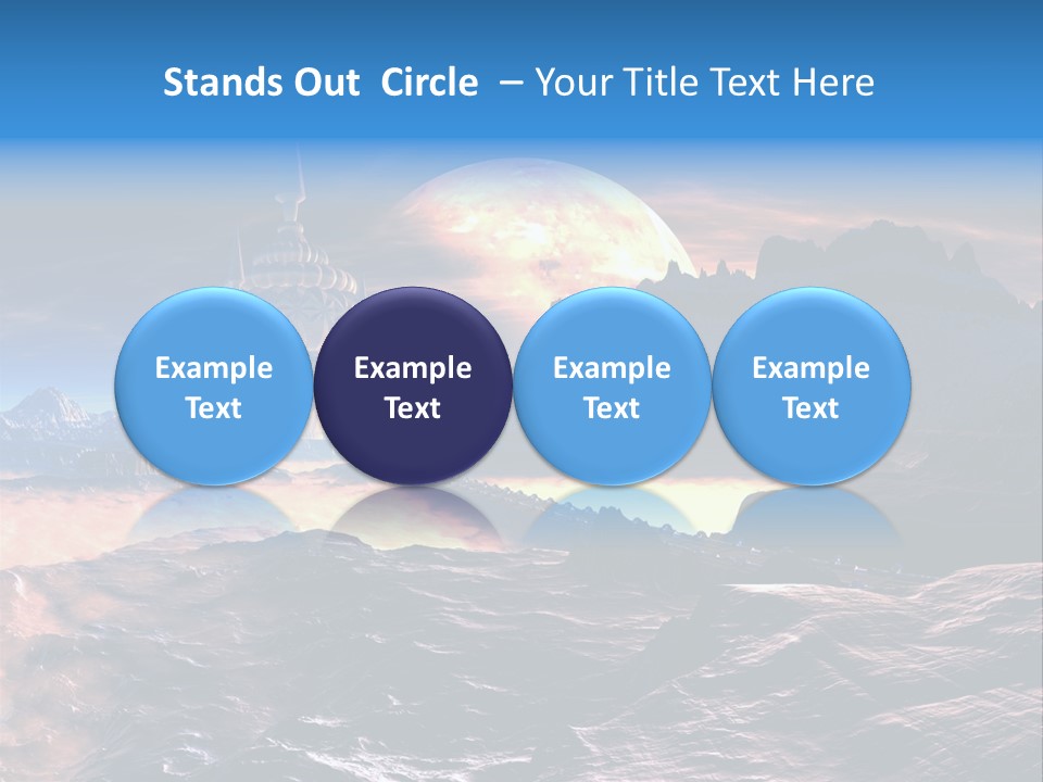 Castle White Lunar PowerPoint Template