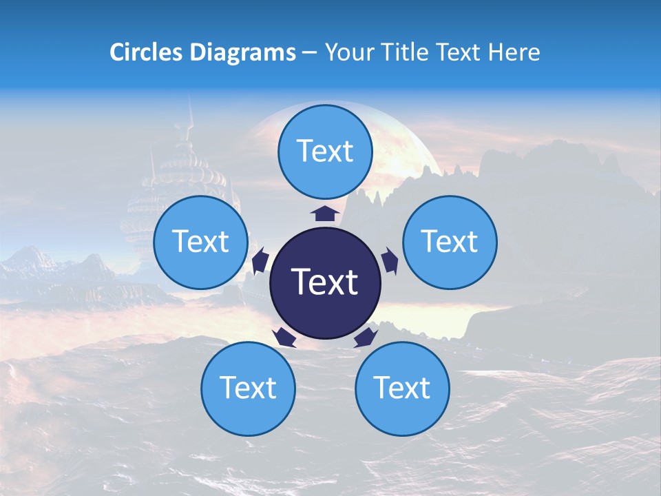 Castle White Lunar PowerPoint Template