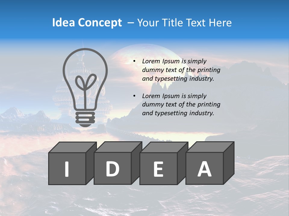 Castle White Lunar PowerPoint Template