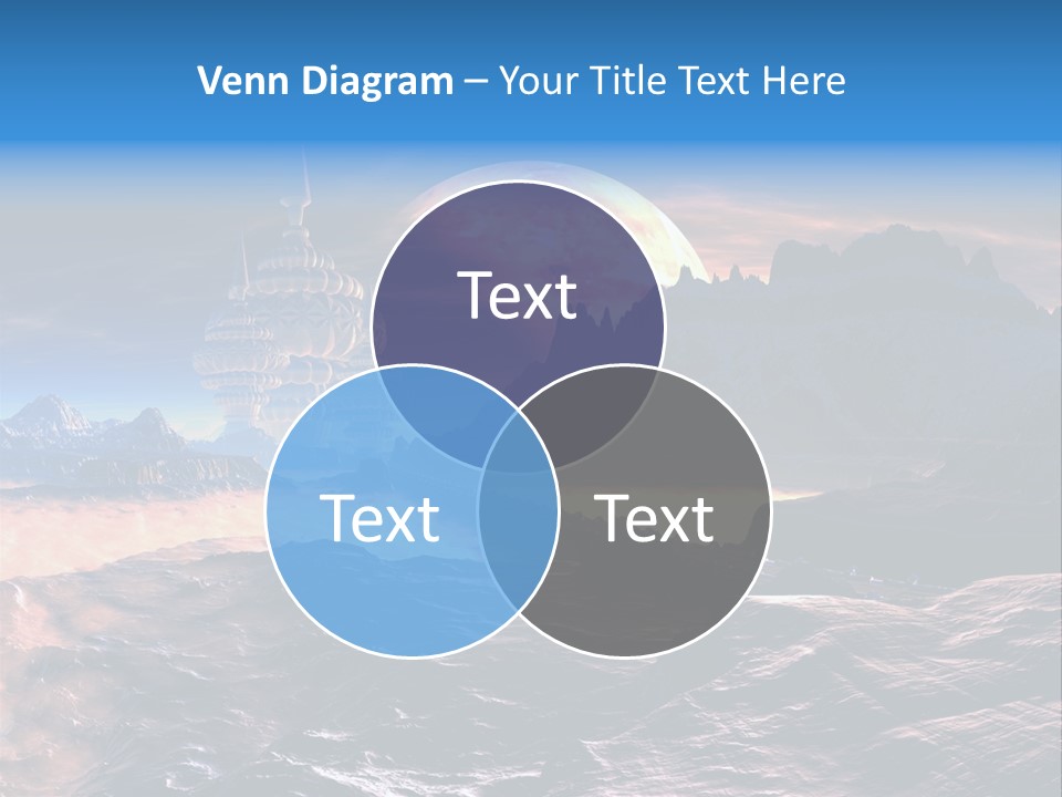 Castle White Lunar PowerPoint Template