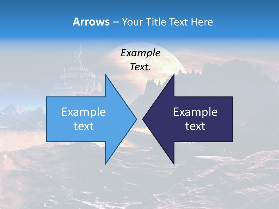 Castle White Lunar PowerPoint Template