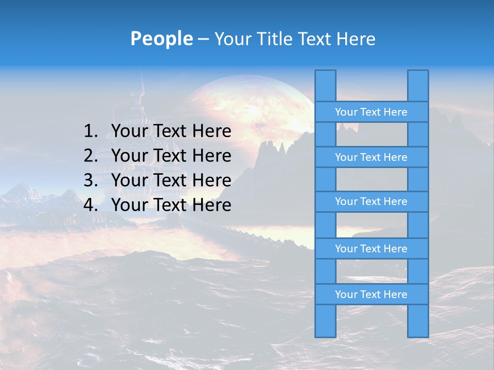 Castle White Lunar PowerPoint Template