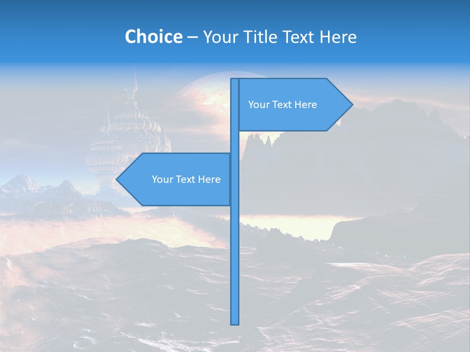 Castle White Lunar PowerPoint Template