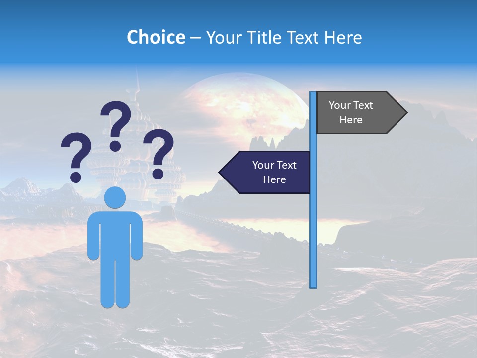 Castle White Lunar PowerPoint Template