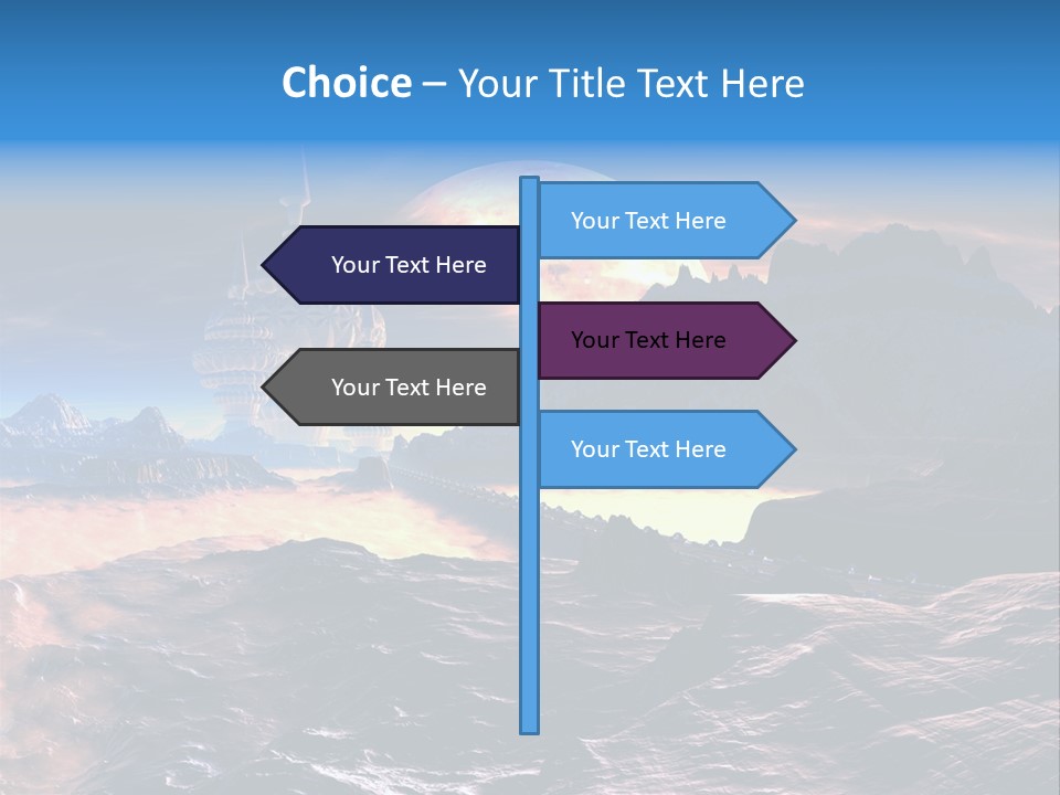 Castle White Lunar PowerPoint Template