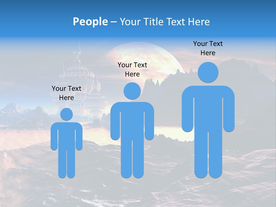 Castle White Lunar PowerPoint Template