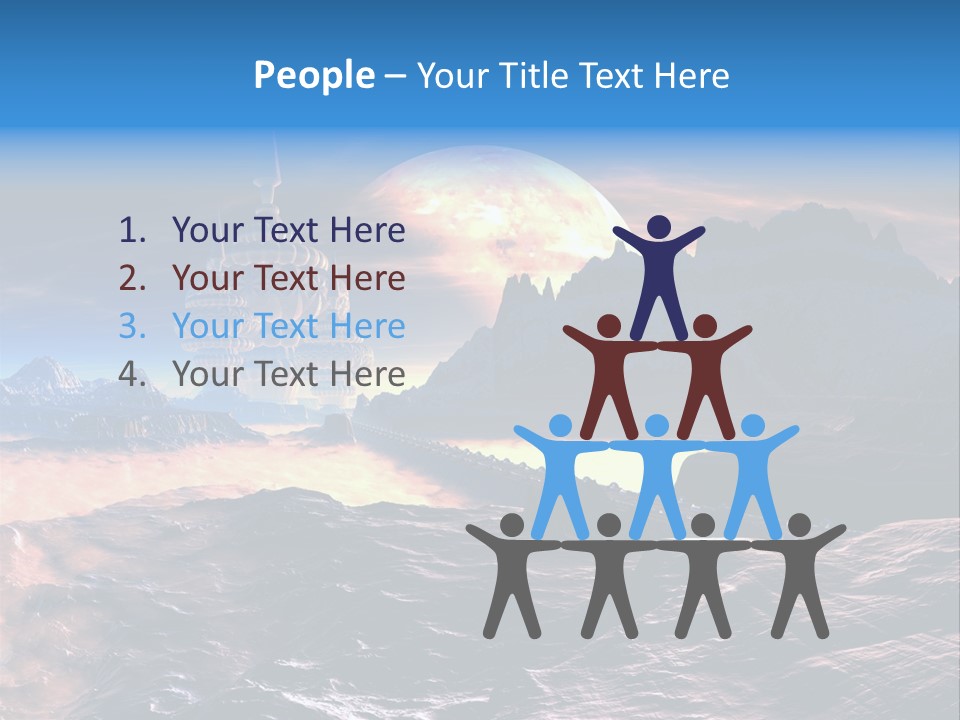 Castle White Lunar PowerPoint Template