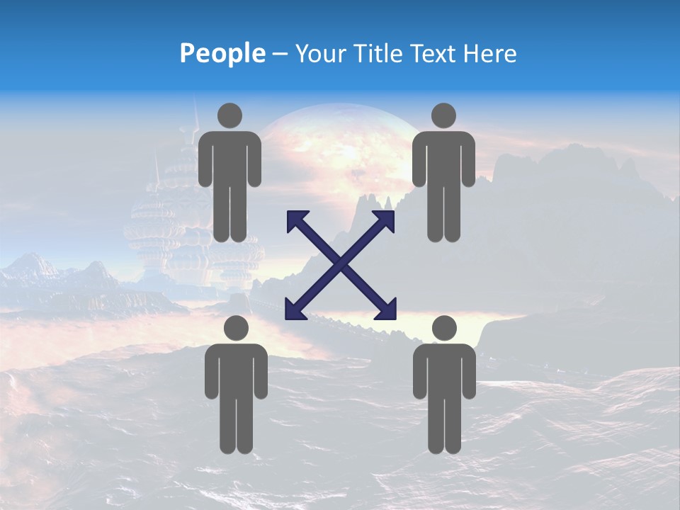 Castle White Lunar PowerPoint Template