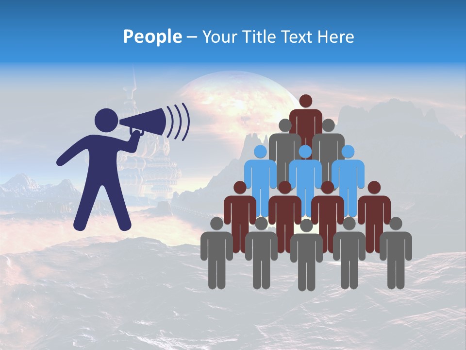 Castle White Lunar PowerPoint Template