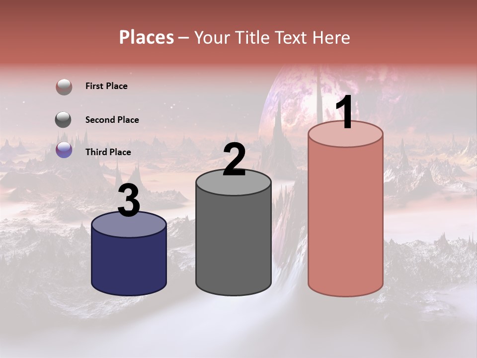 World Purple Cosmos PowerPoint Template