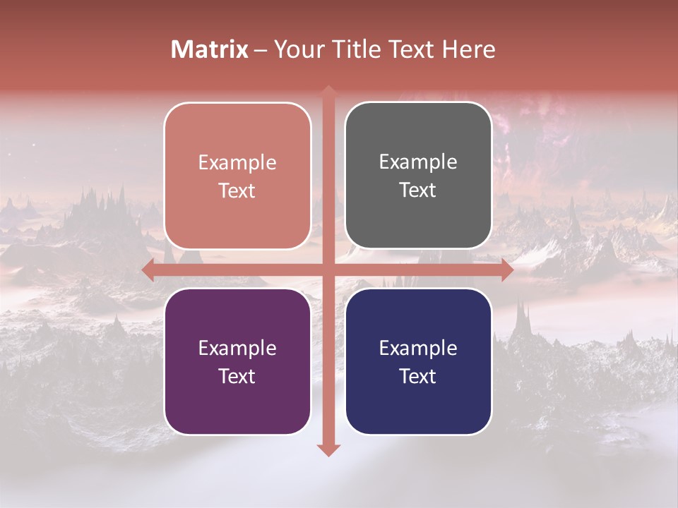 World Purple Cosmos PowerPoint Template