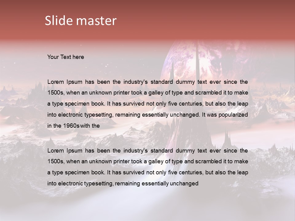 World Purple Cosmos PowerPoint Template