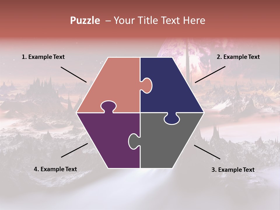 World Purple Cosmos PowerPoint Template