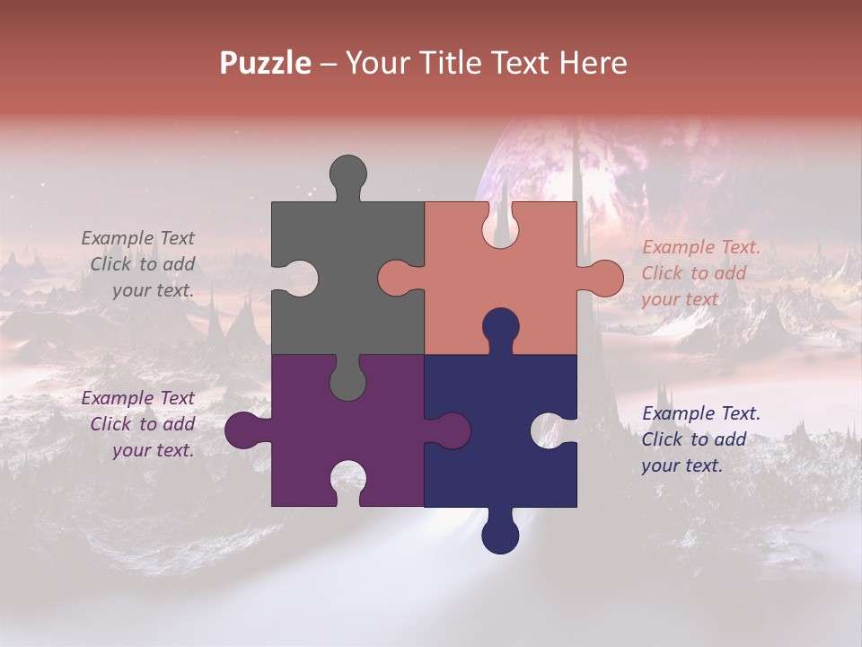 World Purple Cosmos PowerPoint Template