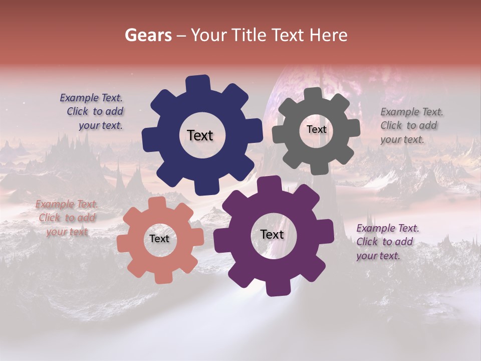 World Purple Cosmos PowerPoint Template