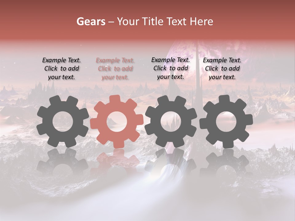 World Purple Cosmos PowerPoint Template