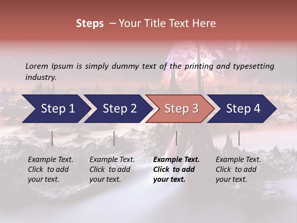 World Purple Cosmos PowerPoint Template