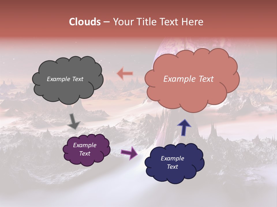 World Purple Cosmos PowerPoint Template