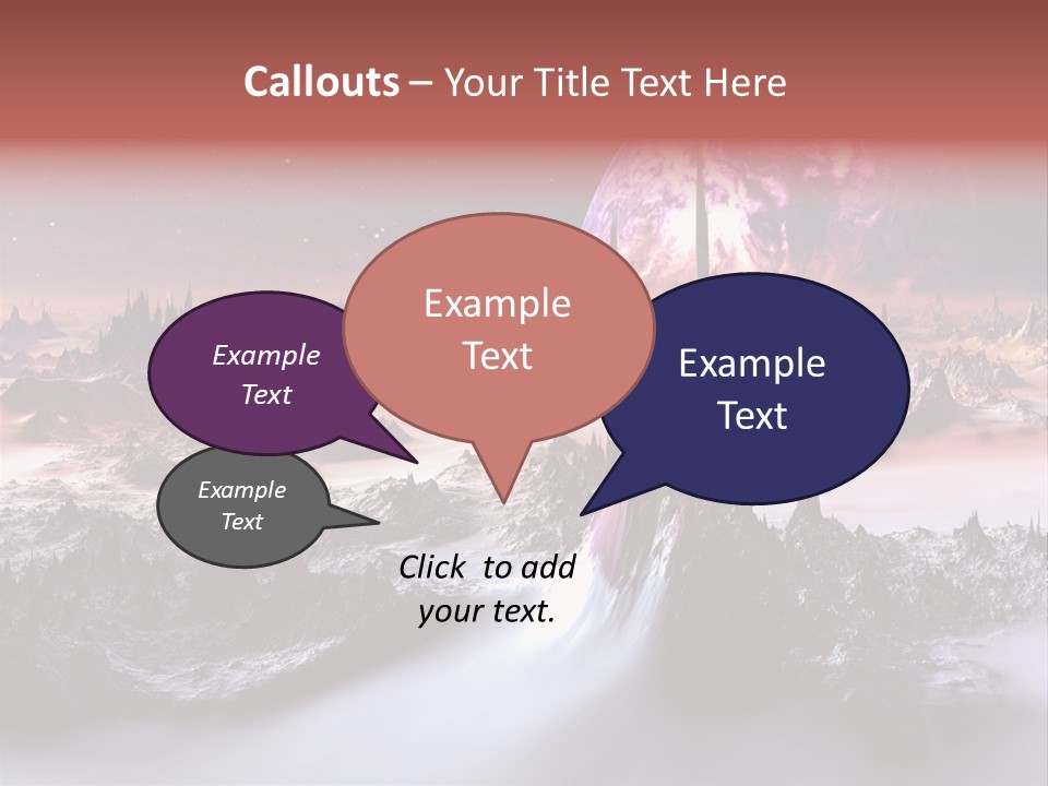 World Purple Cosmos PowerPoint Template