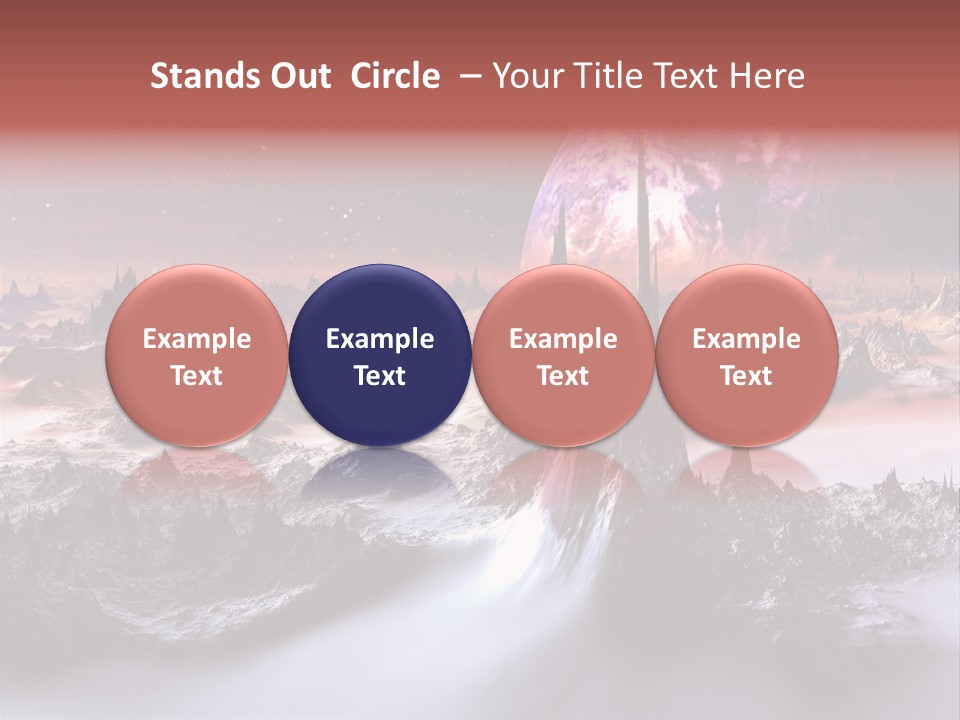 World Purple Cosmos PowerPoint Template