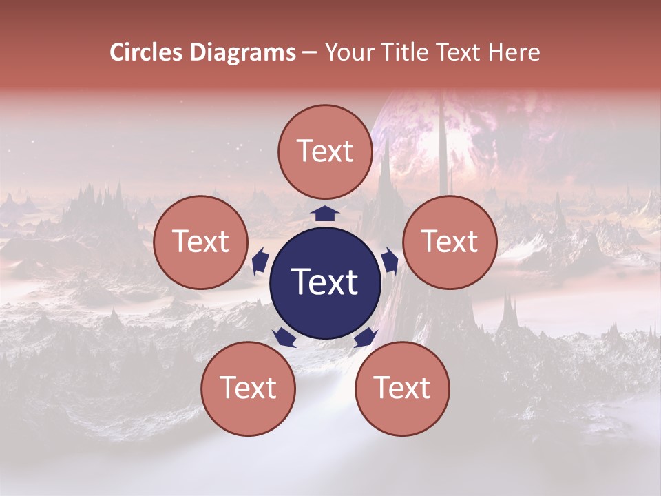 World Purple Cosmos PowerPoint Template