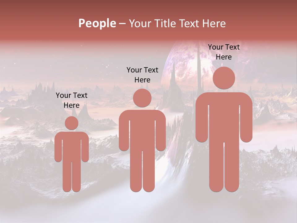 World Purple Cosmos PowerPoint Template