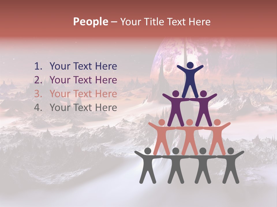 World Purple Cosmos PowerPoint Template
