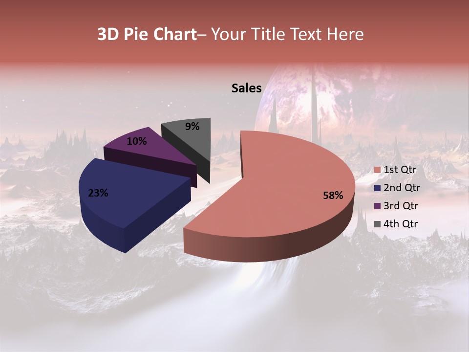 World Purple Cosmos PowerPoint Template
