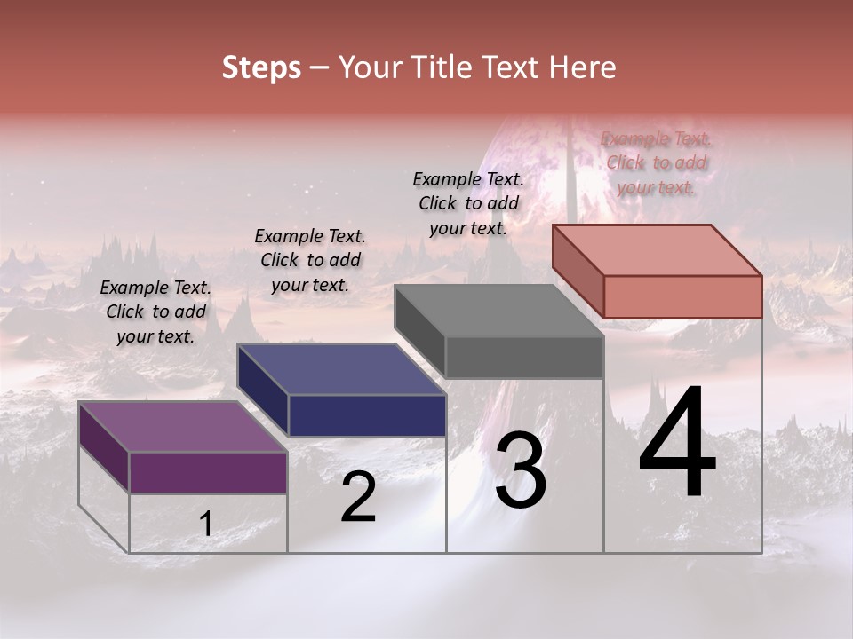 World Purple Cosmos PowerPoint Template