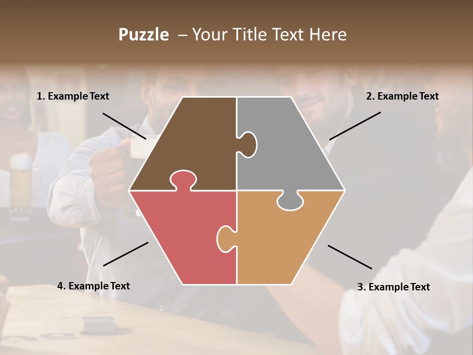 Four Man Joyful PowerPoint Template