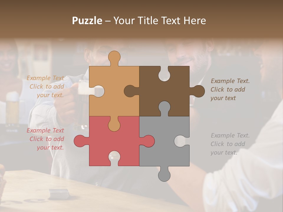 Four Man Joyful PowerPoint Template