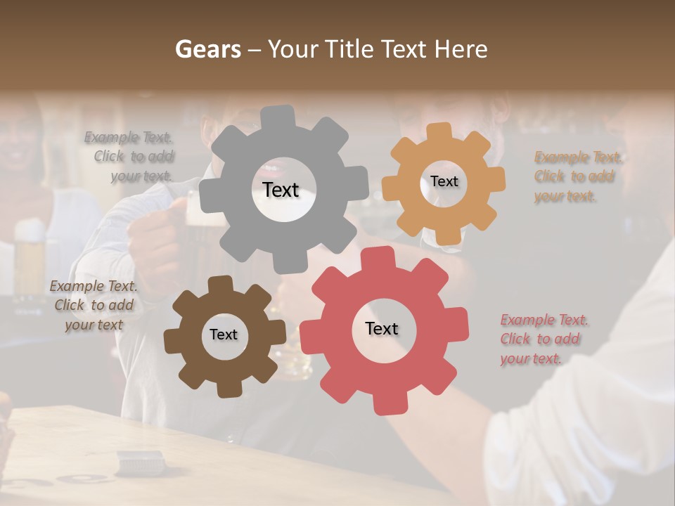 Four Man Joyful PowerPoint Template