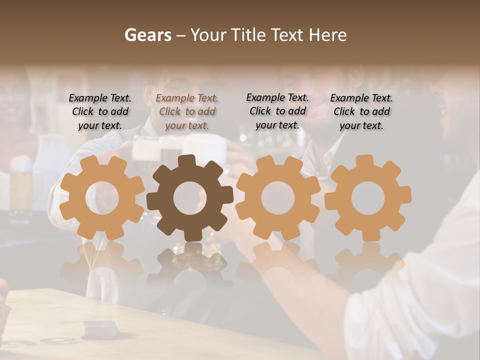 Four Man Joyful PowerPoint Template