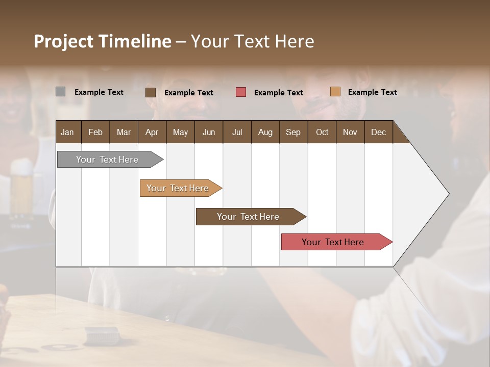 Four Man Joyful PowerPoint Template