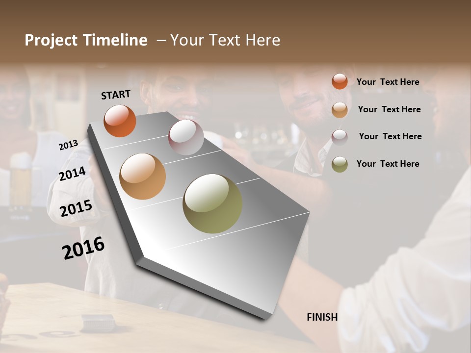 Four Man Joyful PowerPoint Template