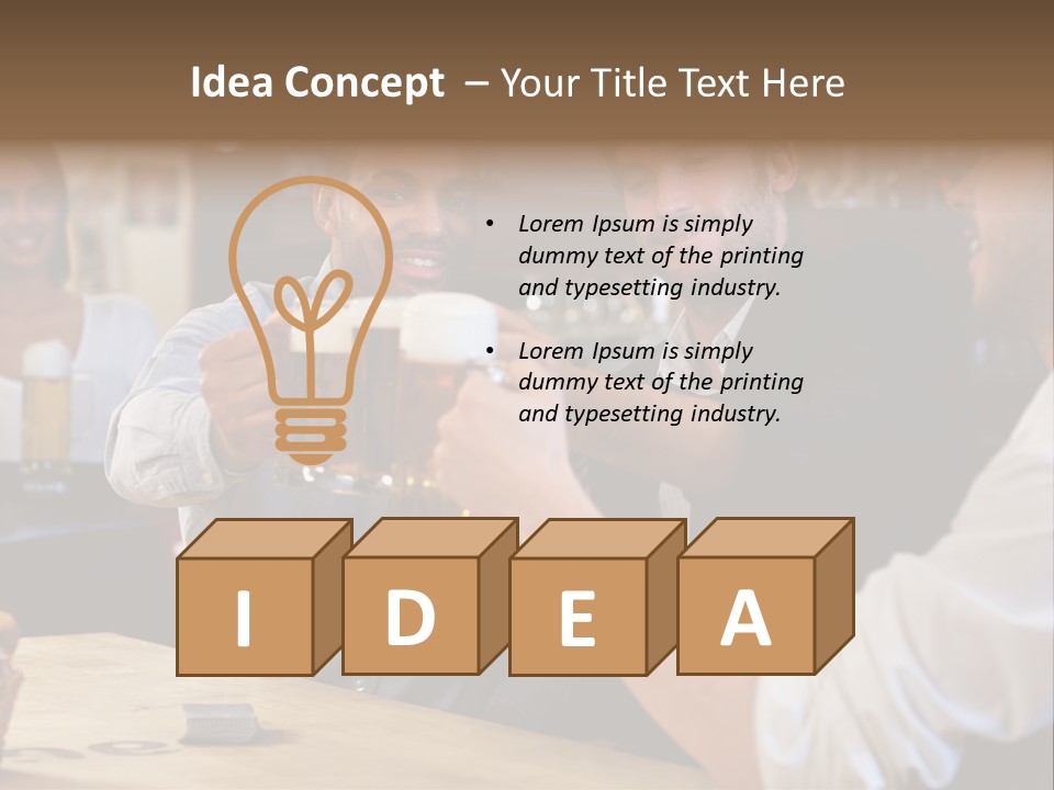 Four Man Joyful PowerPoint Template