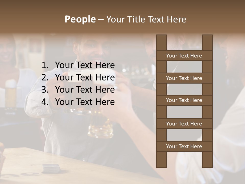 Four Man Joyful PowerPoint Template