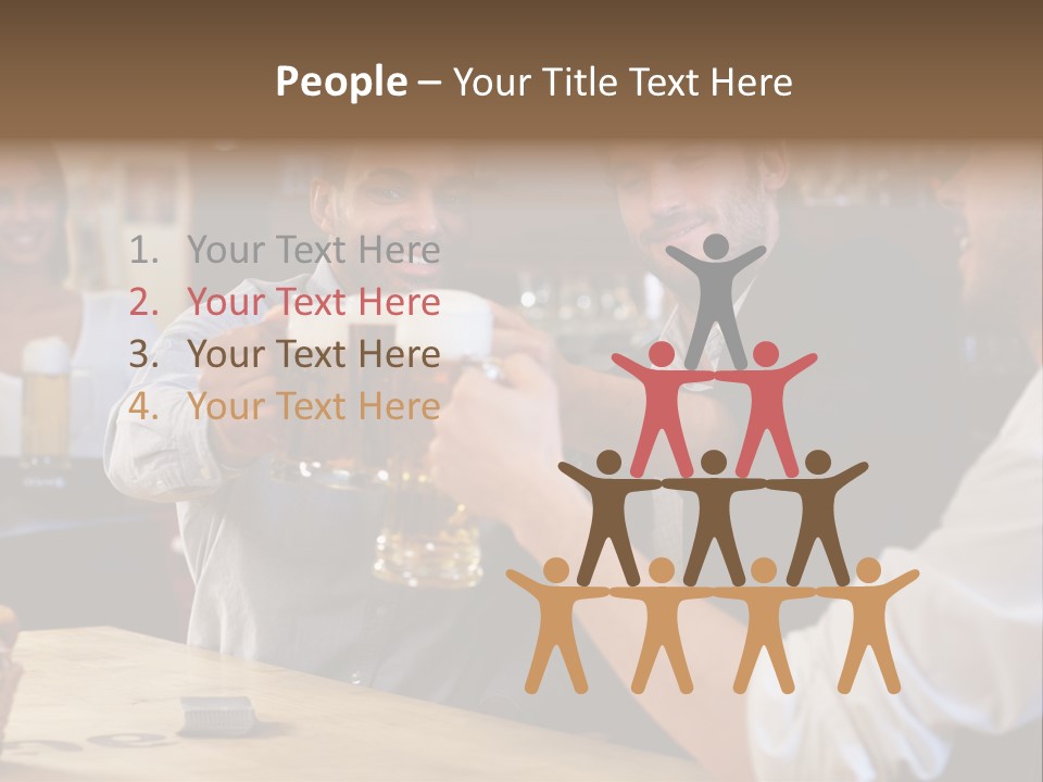 Four Man Joyful PowerPoint Template